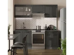 Einbauküchen<Vicco R-Line Küchenzeile Landhaus/ 200 cm ohne Arbeitsplatte ohne E-Geräte