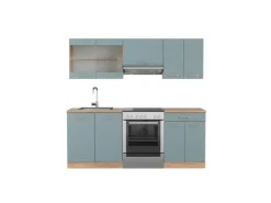 Zubehör Für Küchenarmatur<Vicco R-Line Küchenzeile Blau-Grau/Goldkraft Eiche 200 cm AP Eiche ohne E-Geräte