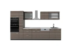 Vicco R-Line Küchenzeile /Anthrazit 350 cm AP Marmor ohne E-Geräte< Einbauküchen