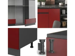 Küchenschränke<Vicco R-Line Küchenzeile /Anthrazit 240 cm AP Anthrazit ohne E-Geräte