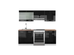 Küchenschränke<Vicco R-Line Küchenzeile /Weiß 200 cm AP Eiche ohne E-Geräte