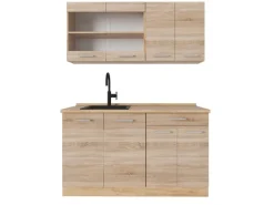 Sale Vicco R-Line Küchenzeile Sonoma/Goldkraft Eiche 140 cm AP Eiche ohne E-Geräte Sonoma Eiche