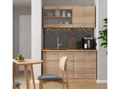 Sale Vicco R-Line Küchenzeile Sonoma/Goldkraft Eiche 140 cm AP Eiche ohne E-Geräte Sonoma Eiche