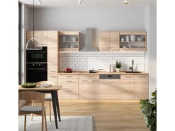Einbauküchen<Vicco R-Line Küchenzeile Sonoma/Goldkraft Eiche 350 cm AP Anthrazit ohne E-Geräte