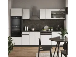 Einbauküchen<Vicco R-Line Küchenzeile /Anthrazit 300 cm mit HochschrankAP Eiche ohne E-Geräte