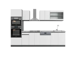 Vicco R-Line Küchenzeile /Anthrazit 300 cm mit HochschrankAP Marmor ohne E-Geräte< Zubehör Für Küchenarmatur