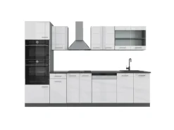 Küchenschränke<Vicco R-Line Küchenzeile /Anthrazit 300 cm mit Hochschrankohne Arbeitsplatte ohne E-Geräte
