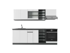 Vicco R-Line Küchenzeile /Anthrazit 240 cm AP Anthrazit ohne E-Geräte< Einbauküchen