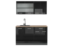 Vicco R-Line Mini-Küche /Anthrazit 140 cm ohne Arbeitsplatte ohne E-Geräte< Single-Küchen|Miniküchen