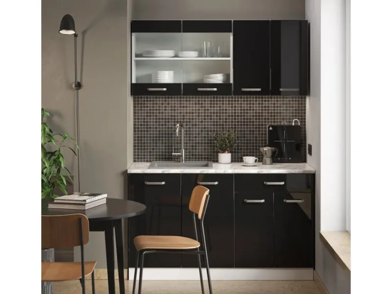 Single-Küchen|Miniküchen<Vicco R-Line Mini-Küche 140 cm AP Marmor ohne E-Geräte