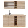 Vicco R-Line Single Küche Sonoma/Goldkraft Eiche 160 cm AP Eiche ohne E-Geräte< Single-Küchen|Miniküchen