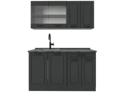 Vicco R-Line Singleküche Landhaus/ 140 cm AP ohne E-Geräte< Single-Küchen