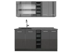 Single-Küchen<Vicco R-Line Singleküche Hochglanz/ 160 cm AP ohne E-Geräte