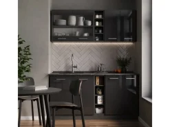 Single-Küchen<Vicco R-Line Singleküche Hochglanz/ 160 cm AP ohne E-Geräte