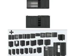 Single-Küchen<Vicco R-Line Singleküche Landhaus/ 160 cm ohne Arbeitsplatte ohne E-Geräte
