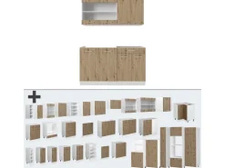 Single-Küchen|Einbauküchen<Vicco R-Line Singleküche /Weiß 140 cm ohne Arbeitsplatte ohne E-Geräte