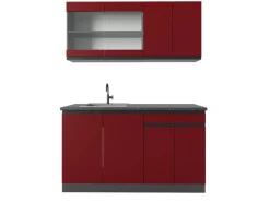 Online Vicco R-Line Singleküche /Anthrazit 140 cm AP Anthrazit ohne E-Geräte Rot