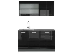 Vicco R-Line Singleküche /Anthrazit 140 cm AP Anthrazit ohne E-Geräte< Single-Küchen