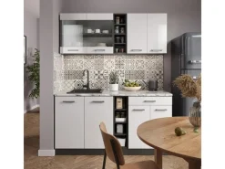 Vicco R-Line Singleküche /Anthrazit 160 cm ohne Arbeitsplatte ohne E-Geräte< Single-Küchen