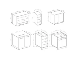 Single-Küchen<Vicco R-Line Singleküche Weiß Landhaus/Weiß 160 cm ohne Arbeitsplatte ohne E-Geräte