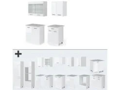 Single-Küchen<Vicco R-Line Singleküche 140 cm AP Marmor ohne E-Geräte