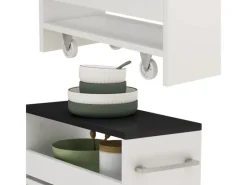 Küchenregale<Vicco Rollregal Rivo Weiß/Anthrazit 20x85 cm