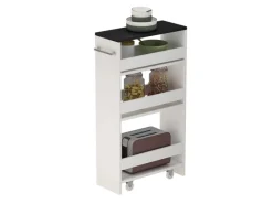 Küchenregale<Vicco Rollregal Rivo Weiß/Anthrazit 20x85 cm