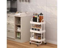 Sale Vicco Rollregal Tron Rollbare Küchen-Minibar 46x79 cm Weiß