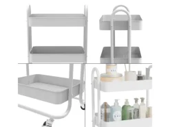Sale Vicco Rollregal Tron Rollbare Küchen-Minibar 46x79 cm Weiß