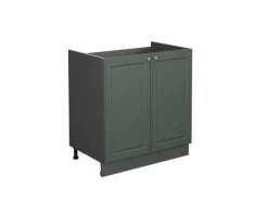 Küchenschränke<Vicco Spülenunterschrank Fame-Line Grün-Gold Landhaus/Anthrazit 80 cm ohne Arbeitsplatte