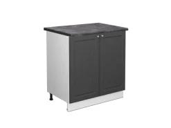 Vicco Spülenunterschrank Fame-Line -Gold/Weiß 80 cm mit Regal AP< Gefrierschränke|Kochfelder