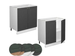 Vicco Spülenunterschrank Fame-Line -Gold/Weiß 80 cm mit Regal AP< Gefrierschränke|Kochfelder
