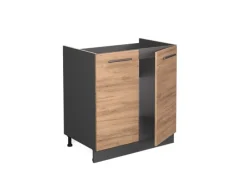 Kücheninseln|Küchenschränke<Vicco Spülenunterschrank Fame-Line Goldkraft /Anthrazit 80 cm AP