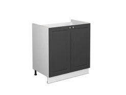 Vicco Spülenunterschrank Fame-Line -Gold/Weiß 80 cm ohne Arbeitsplatte< Küchenschränke|Einbauküchen