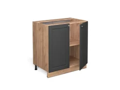 Discount Vicco Spülenunterschrank Fame-Line -Gold/Goldkraft Eiche 80 cm mit Regal AP Eiche Anthrazit