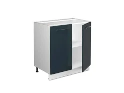Küchenschränke<Vicco Spülenunterschrank Fame-Line Hochglanz/Weiß 80 cm mit Regal AP Anthrazit