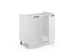 Clearance Vicco Spülenunterschrank Fame-Line Landhaus/ 80 cm ohne Arbeitsplatte Weiß
