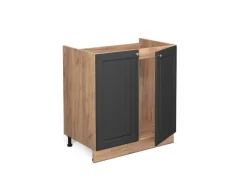 Küchenschränke<Vicco Spülenunterschrank Fame-Line -Gold/Goldkraft Eiche 80 cm AP Eiche