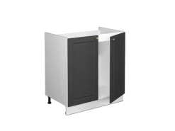 Küchenschränke<Vicco Spülenunterschrank Fame-Line -Gold/Weiß 80 cm AP Marmor