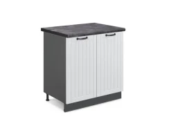 Küchenschränke<Vicco Spülenunterschrank Fame-Line Landhaus/Anthrazit 80 cm AP Anthrazit