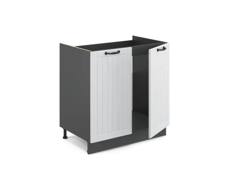 Küchenschränke<Vicco Spülenunterschrank Fame-Line Landhaus/Anthrazit 80 cm AP Anthrazit