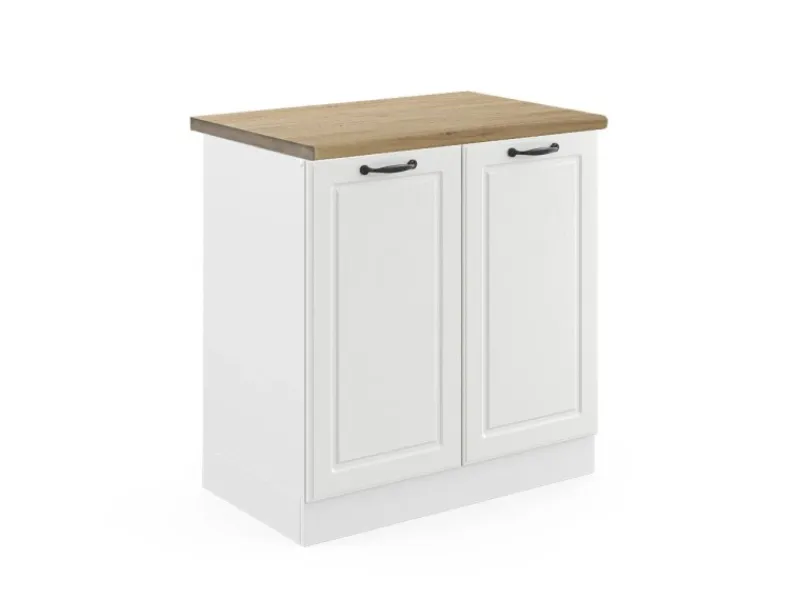 Vicco Spülenunterschrank R-Line Küchenunterschrank für die Spüle Landhaus/ 80 cm AP Eiche< Küchenschränke