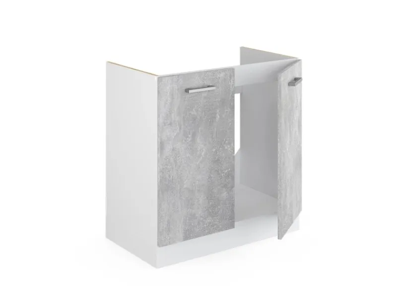 Küchenschränke<Vicco Spülenunterschrank R-Line Küchenunterschrank für die Spüle /Weiß 80 cm ohne Arbeitsplatte
