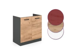 Vicco Spülenunterschrank R-Line Goldkraft /Anthrazit 80 cm ohne Arbeitsplatte< Einbauküchen