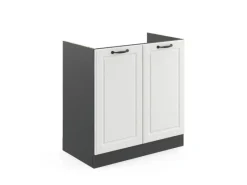 Vicco Spülenunterschrank R-Line Landhaus/Anthrazit 80 cm ohne Arbeitsplatte< Küchenschränke
