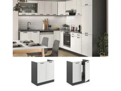 Vicco Spülenunterschrank R-Line Landhaus/Anthrazit 80 cm ohne Arbeitsplatte< Küchenschränke