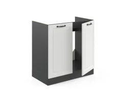 Vicco Spülenunterschrank R-Line Landhaus/Anthrazit 80 cm ohne Arbeitsplatte< Küchenschränke