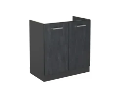 Vicco Spülenunterschrank R-Line Schwarz Beton/Anthrazit 80 cm ohne Arbeitsplatte< Küchenschränke