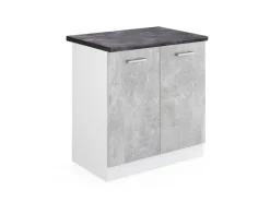 Vicco Spülenunterschrank R-Line Küchenunterschrank für die Spüle /Weiß 80 cm AP Anthrazit< Küchenschränke