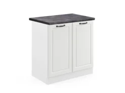Sale Vicco Spülenunterschrank R-Line Landhaus/ 80 cm AP Anthrazit Weiß